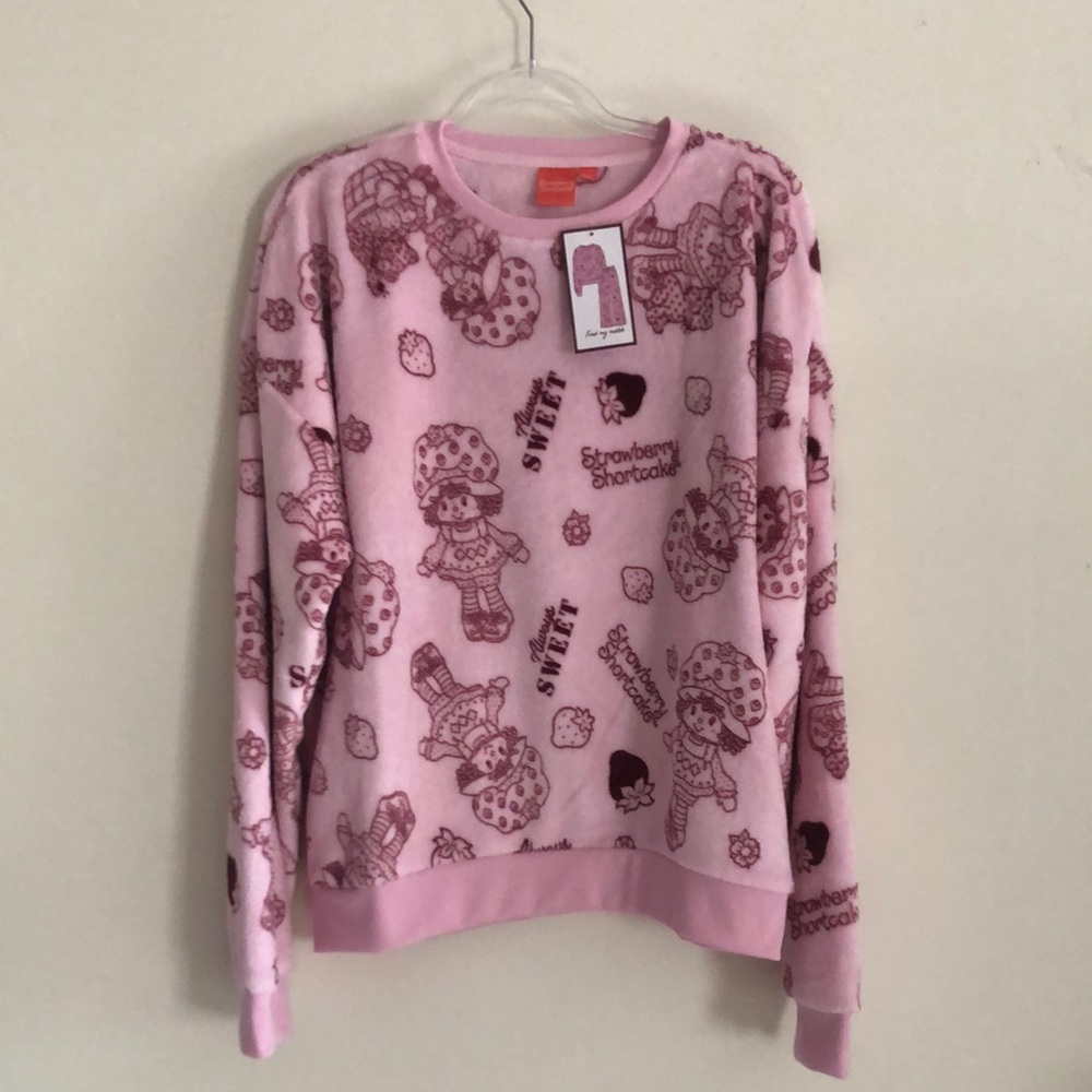 Pink Strawberry Shortcake Sweatshirt SIZE L NWT